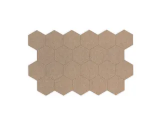 Akoestische PET-vilt Hexagon tegels beige 30x26cm 22 stuks - 1