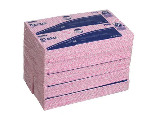 WypAll 7568 sopdoek X80 I-vouw 1-laags Rood 250 Stuks