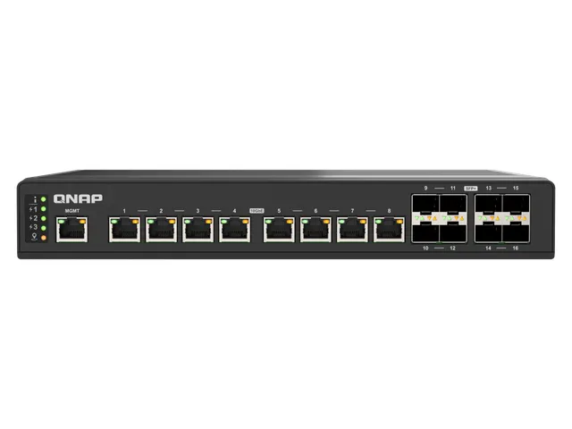 320Gbps, 8x 10GbE BASE-T (RJ45), 8x 10GbE SFP+, 1x 1GbE RJ45, 43.5 x 2