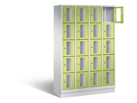 Lockerkast 1800x1190x500mm 4x5 vakken Cilinderslot, Sokkel, RDS1108060