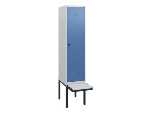 locker met bank,HxBxD 1950x400x815mm,1vak,vak B 400mm,draaigrendel