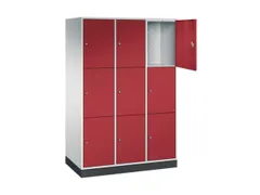 grootvolume-lockersysteem,RAL 7035/RAL 3003,HxBxD 1950x1220x600mm