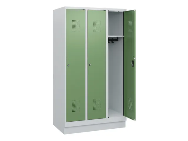schoollocker,HxBxD 1630x900x500mm,3vak,vak B 300mm,cil.-slot,sokkel