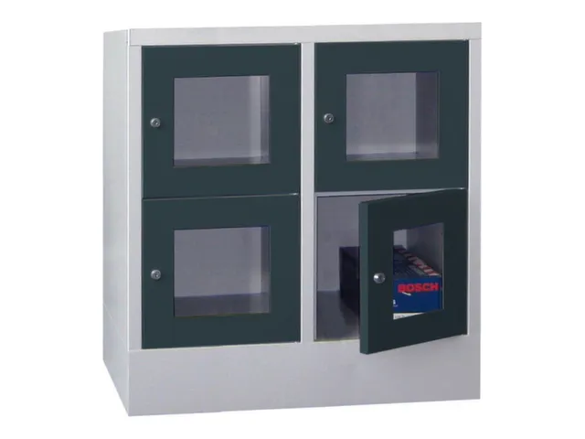 armoire multicases,HxlxP 855x800x500mm,RAL7035,face avant RAL7016