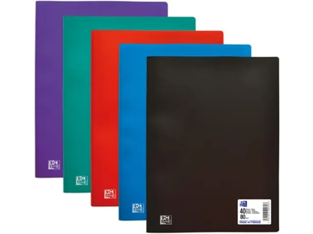 OXFORD Initial showalbum A4 40 Tassen PP geassorteerde kleuren