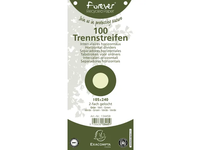 Tabstroken perfo FOR EVER 105X240mm groen