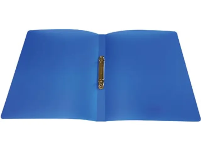 ringmap voor A4 PP 2 ringen 16 mm transparant blauw