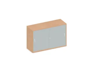 Schuifdeurkast 770x1200x430mm Romp Beuken Decor Front Lichtgrijs - 1