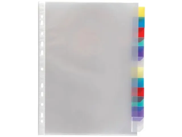 Viquel Geperforeerde Showtas A4 Met 12 Tabs 0.09mm 11-Gaats