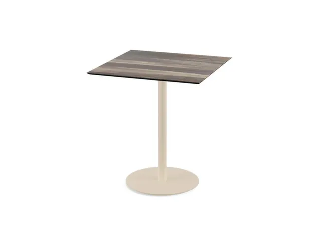 bistrotafel,HxBxD 730x700x700mm,rechthoekig,schotelvoet zandkleuren
