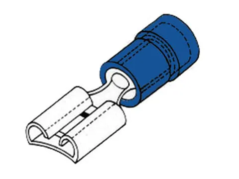 Vrouwelijke Connector 4.8mm Blauw