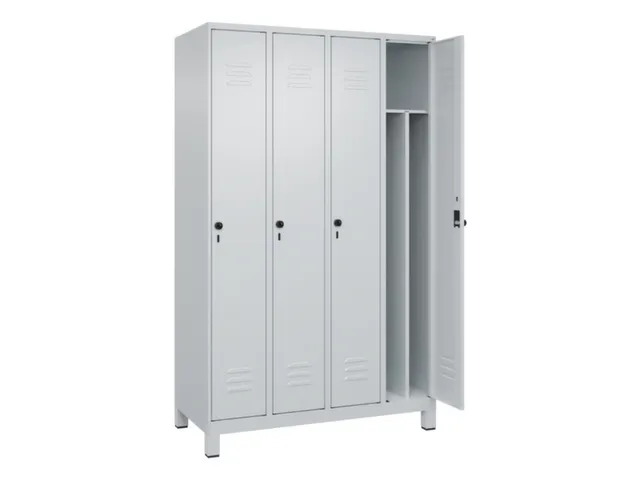 locker voor scheiding van kleding,HxBxD 1950x1200x500mm,4vak