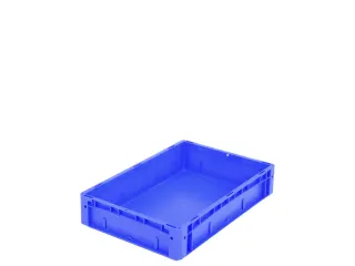 Euronorm Stapelkrat Pp Hxlxb 120X600X400Mm Wanden/bodem Gesloten Blauw - 1