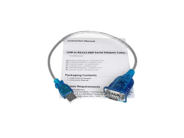 1-Port USB naar Seriële Adapter Kabel USB naar RS232 DB9 Converter