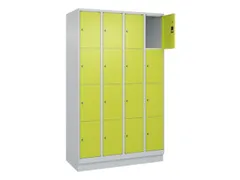 lockerkast,HxBxD 1950x1200x500mm,4x4vakken,vak B 300mm,cil.-slot