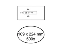 Envelop Quantore Bankgiro 109X224Mm Venster Links Wit Gegomd