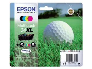 Epson 34XL T3466 Inktcartridges Zwart + 3 Kleuren XL - 2