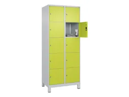 lockerkast,HxBxD 1950x800x500mm,2x5vakken,vak B 400mm,cil.-slot,voeten
