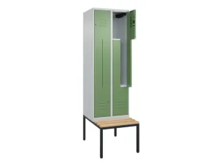 Z-garderobekast,HxBxD 2120x600x815mm,2vak,vak B 300mm,cil.-slot - 2
