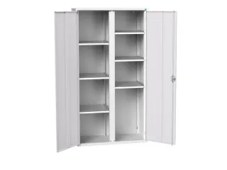 universele kast,HxBxD 2000x1050x550mm,6xStalen bodem,draaigrendelslot - 1