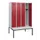 locker met bank,HxBxD 1950x1200x815mm,4vak,vak B 300mm,draaigrendel