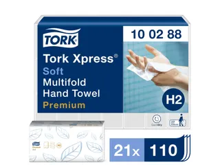 Tork 100288 Xpress Handdoek Premium H2 I-vouw Soft 2-laags 2310 stuks - 1