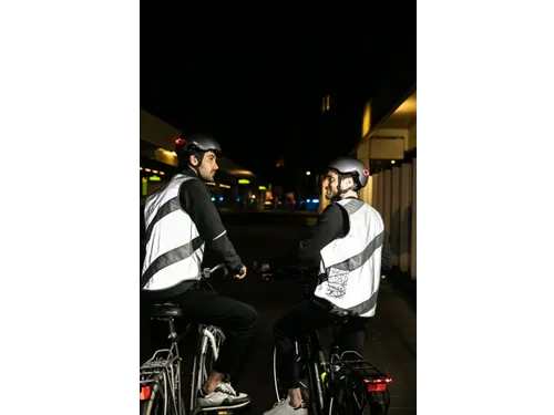 Roadie Jacket Full Reflective Fluohesje Grijs/Zilver Maat XXL