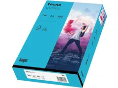 Inapa Tecno colors Gekleurd papier A4 Blauw 160 gram 250 vel