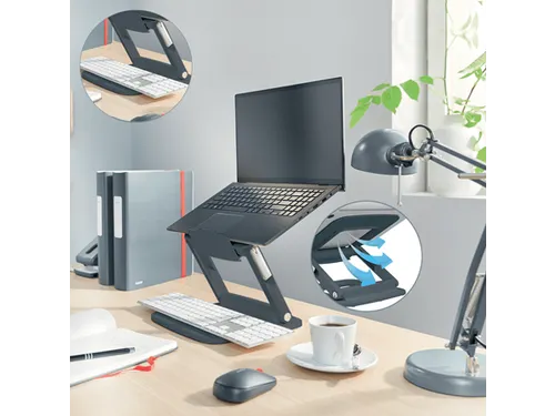 Leitz Ergo Laptopstandaard verstelbare multihoek Grijs