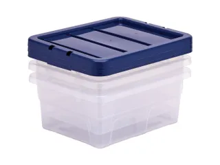 Opbergbox 15 Liter Transparant Blauw - 3
