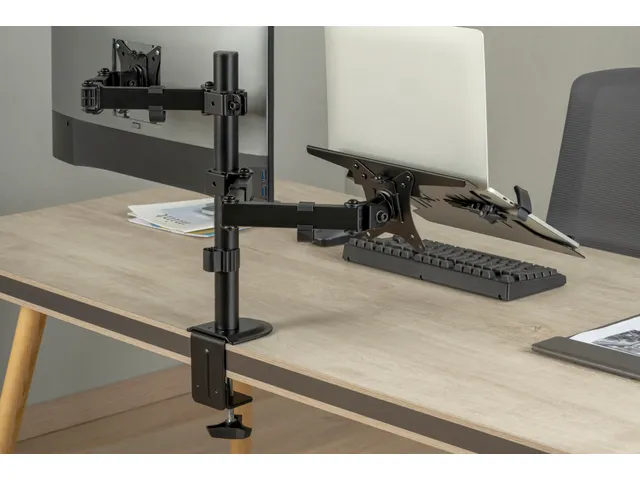 Monitorarm 17-32 Inch Zwart met Notebookhouder