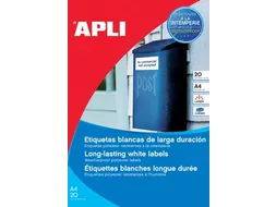 Apli Waterbestendige Etiketten ft 210x297mm wit