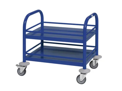 Serveerwagen,Draagverm. 80Kg,2Etage(S),Staaletage,Blauw