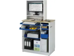pc-kast,HxBxD 1810x1030x660mm,monitorvak,toetsenbord-/muisblad