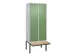 locker voor scheiding van kleding,HxBxD 2120x800x815mm,2vak