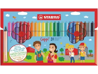 Viltstift STABILO Cappi 168/24 medium assorti etui à 24 stuks - 1