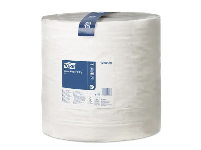 Papier d'essuyage Torc rouleau Basic 129239 2 ép W1 Blanc