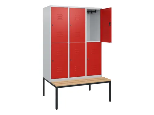 Dubbeldekse dekenkist,HxBxD 1950x1200x815mm,3x2vak.,vak B 400mm