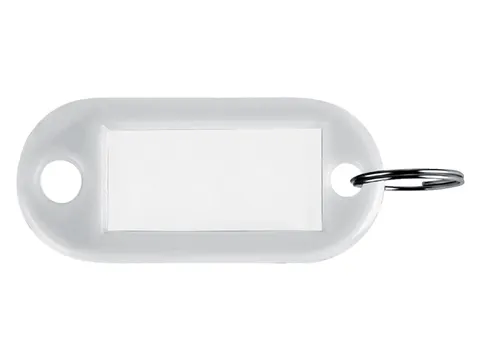 Sleutellabel Pavo kunststof wit 100 stuks