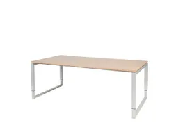 Domino Plus Vergadertafel Hoogte Instelbaar 200x100 Havana alu poot