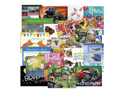 Beloningsposter-kaart De Stulp felicitatie A4 assorti