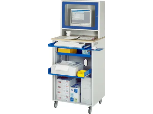 pc-kast,HxBxD 1810x720x660mm,monitorvak,toetsenbord-/muisblad