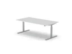 Elektrisch ihv bureau,HxBxD 650-1310x2000x1000mm,blad wit