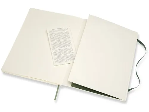 Notitieboek Moleskine XL 190x250mm blanco soft cover myrtle green