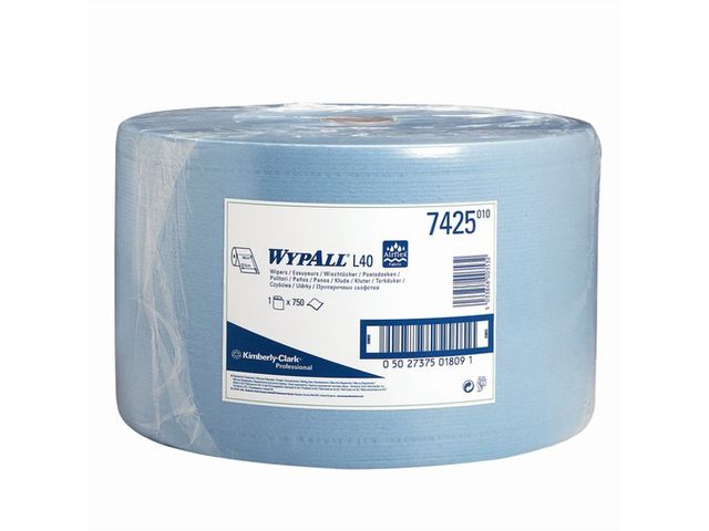 Wypall L30 7425 Ultra+ poetsdoek blauw 3-laags 38x23,5cm Rol | PoetsrollenShop.nl