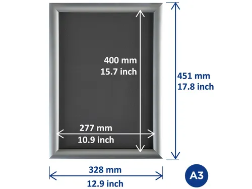 Europel Kliklijst Premium A3 25mm Zilver