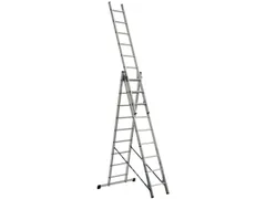 Multifunctionele Telescoopladder,3X9,Sporten,Aluminium