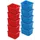 set draaistapelbakken,10-dlg.,HxLxB 245x455x360mm,32l,PP,BLAUW/ROOD