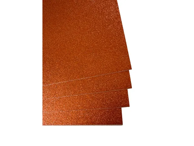 Glitterkarton Kangaro koper 50x70cm pak à 10 vel