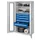 Materiaalkast Vensterdeuren 1950x1000x600mm 2legborden 5laden Ral7035